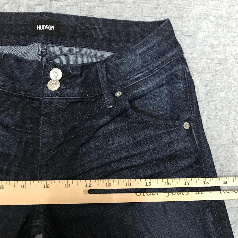 Hudson Jeans Womens 27 Dark Wash Blue Skinny Stretch Denim Flap Pocket Capsule - Picture 8 of 12
